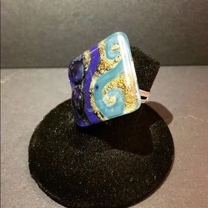 Fused Glass Ring HandMade In Ecuador